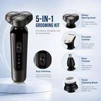 Rasoir électrique portable MS-308 certifié par l'usine, 5-en-1, sans fil, longue durée, sûr, rechargeable et étanche pour hommes
