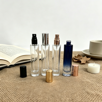 Flacon de parfum vide de luxe en verre à fond épais de 10 ml et 15 ml avec pulvérisateur à brume fine pour emballage de parfum