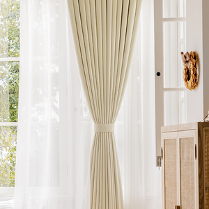 Cortinas de casa más vendidas de América, cortinas blancas <span class=keywords><strong>con</strong></span> ganchos para cortinas - Product Image 2