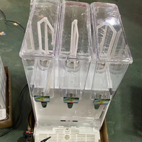 Commerciële 3-tank koude sapdispenser 27L drievoudige drankenautomaat met roerfunctie voor hotelbuffet restaurant