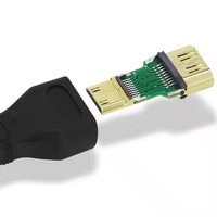 Mini Micro HD-Compatible Macho a Hembra Adaptador Convertidor de Conector Estándar para TV PC Cámara Teléfono Móvil MP4