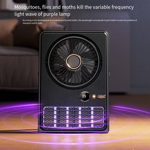 Lampe <span class=keywords><strong>anti</strong></span>-moustiques LED rechargeable OEM avec logo, piège à insectes électrique avec petit ventilateur pour intérieur, extérieur et camping - Product Image 5