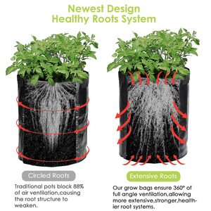 Bolsas de siembra de patatas para jardín, alta calidad, tejido de Pe, macetas para cultivo de setas verdes - Product Image 2