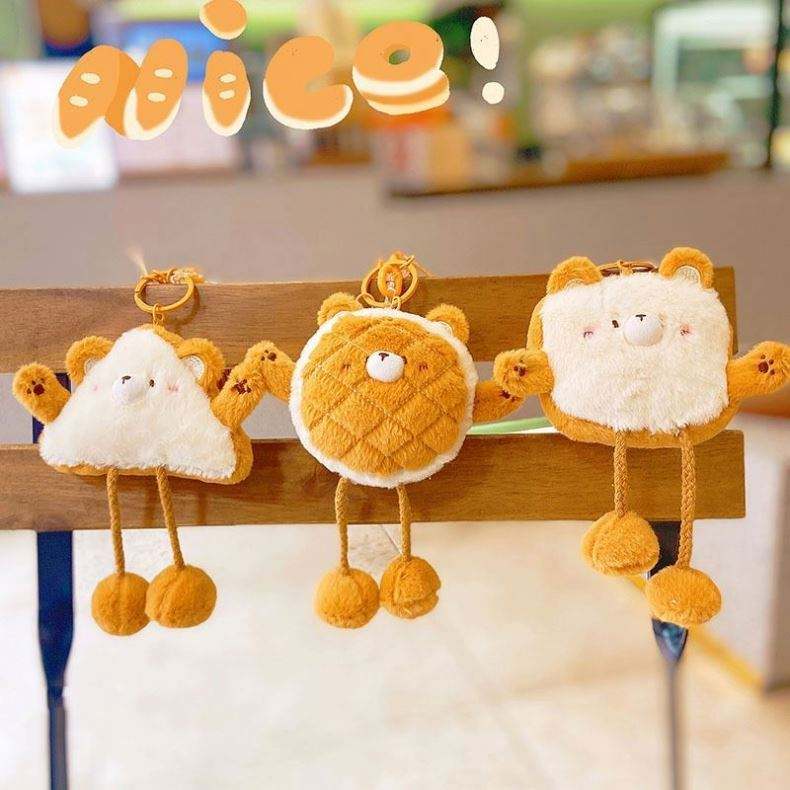 Cute Little Bear Bakery Keychain Plush Doll Kawaii