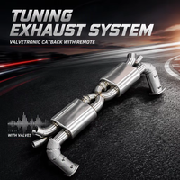 Tuyau d'échappement droit pour Porsche 911 997.1 Turbo 3.6t en acier inoxydable, système Valvetronic Catback avec télécommande