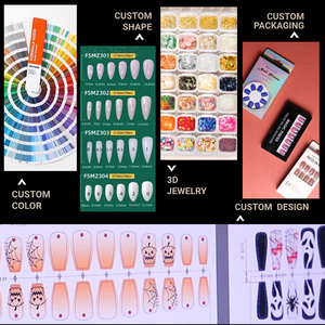 2025 logotipo personalizado prensa cuadrada corta en las <span class=keywords><strong>uñas</strong></span> <span class=keywords><strong>para</strong></span> niñas vacaciones lindos diseños de cara de dibujos animados usar <span class=keywords><strong>uñas</strong></span> vacaciones beige marrón puntas de <span class=keywords><strong>uñas</strong></span> - Product Image 5