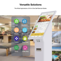 Kiosque de commande automatique HDFocus de 18,5 et 21,5 pouces avec écran tactile et code QR pour une gestion efficace des restaurants