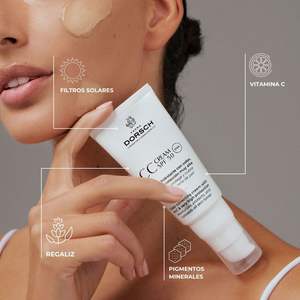 Crema CC con Color SPF 50, Humectante con Color, Vegano, No Testeado en Animales, Dermatológicamente Probado, Tubo Airless de 50 ml - Product Image 1