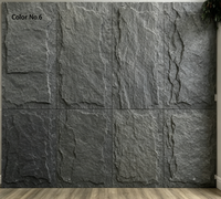 Panel de Pared de Espuma de PU Gris Oscuro, Ligero, Artificial, Económico y Moderno, para Cubiertas de Mesa y Comedores