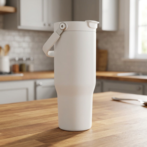 Gobelet isotherme en acier inoxydable non marqué de 900 ml, certifié RCS recyclé, à double paroi sous vide avec couvercle double couche en cuivre - Product Image 3