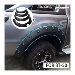 KQD Factory Wholesale Car Accessories Matte Black Abs <b>Plastic</b> <b>Wheel</b> Wide Fender Flares for Mazda BT-50 2012-2018 - Product Image 1