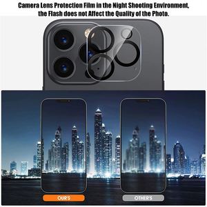 Protection d'objectif d'appareil photo 2.5D en verre trempé noir imprimé soie pour iPhone 17 Pro Max, couverture intégrale antichoc - Product Image 5