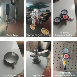 Enfriador de Cerveza de Acero Inoxidable de Alta Resistencia con Torre de 6 Grifos, Refrigerador de Barriles de Cerveza para Restaurante - Product Image 4