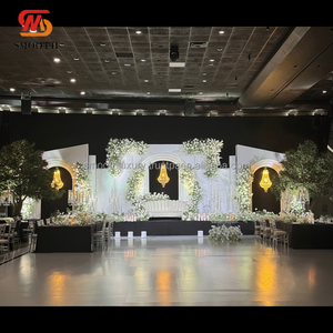 LISSE blanc acrylique carré multicouche décoration de scène de mariage extérieur intérieur événement arc support fond - Product Image 1