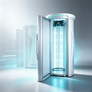 Cabine de <span class=keywords><strong>bronzage</strong></span> UV rotative verticale CHANGBEI, machine de <span class=keywords><strong>solarium</strong></span> mobile pour salon, usage commercial et domestique - Product Image 1