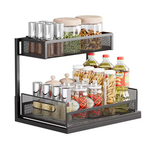 Vente en gros de 2 paquets d'organisateurs de <span class=keywords><strong>placard</strong></span> coulissants pour salle de bain et cuisine, <span class=keywords><strong>sous</strong></span> l'évier, avec étagère à 2 niveaux <span class=keywords><strong>sous</strong></span> l'évier - Product Image 2