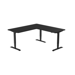 Système de levage de bureau JIECANG à cadre noir, bureau électrique en forme de L à hauteur réglable pour position assise ou debout - Product Image 3
