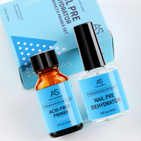 AS 15ml Préparateur d'ongles déshydratant sans acide, primer adhésif, déshydratant, bonder pour ongles acryliques, huile équilibrante pour ongles, solutions pour la peau