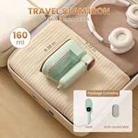 Plancha de Vapor Eléctrica Portátil, Desmontable, con Tanque de Agua de 160 ml, 1300 W, Alimentación CA, Calentamiento Rápido, Protección Contra la Ebullición en Seco, Uso Doméstico