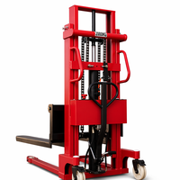 Nouveau Chariot élévateur semi-électrique à double mode personnalisé pour l'exportation 1T/2T, avec roues en nylon pour entrepôt, 1 an de garantie
