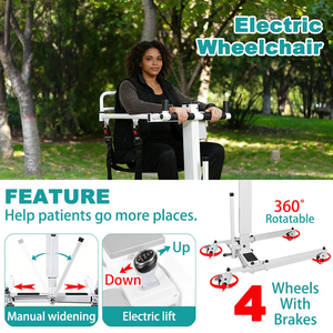 Silla de Ruedas Plegable para Transporte Fácil, Elevador de Coche para Pacientes con Eslinga Resistente para Vehículo - Product Image 6