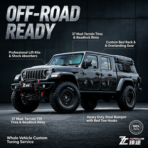 Pick-up 4x4 pour véhicule tout-terrain Jeep avec suspension rehaussée, pare-chocs en acier et hard-top, voiture modifiée entièrement équipée - Product Image 2
