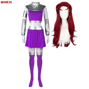 Anime Teen Titans personaje Titan Starfire disfraz Starfire Cosplay disfraz de Halloween Mujer - Product Image 5