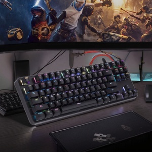Hot-swappable RGB cơ khí 87-Keys chơi game 65% TKL Huano đỏ tuyến tính thiết bị chuyển mạch phản ứng nhanh giao diện USB mới Kailh Gateron - Product Image 5