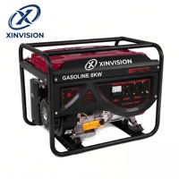 Générateur à essence 8 kW monophasé 230 V 50 Hz 192F/PD, moteur 459 cm³, démarrage électrique, groupe électrogène à essence avec AVR, alternateur 100 % cuivre