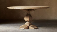 Tables de salle à manger vintage de style français personnalisées Rhoohill, style américain, table ronde en bois massif