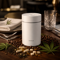 Boîte à café portable en acier inoxydable 304, scellée sous vide, avec système de re-vacuumage automatique, sans BPA, couvercle en silicone ABS, pour le stockage du café