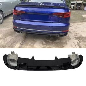 Nouveau diffuseur de pare-chocs avant pour Audi A4 Sline 2017-2019 B9, en ABS, avec embout de tuyau - Product Image 4