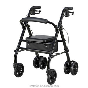 Andador con Asiento y Cesta de Compras para Personas Mayores - Ayuda de Movilidad Ligera de Acero al Carbono de Alta Resistencia - Product Image 1