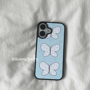 Sunfacing Berries: Estilo coreano, tendencia de verano exclusiva, estrellas azules frescas y vintage, mariposas blancas, bordes negros - Product Image 5