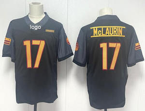 도매 남성 자수 아메리칸 풋볼 저지 #   5 제이든 다니엘스 #   17번 테리 맥라우린 버건디 워싱턴 커맨더스 유니폼 - Product Image 4