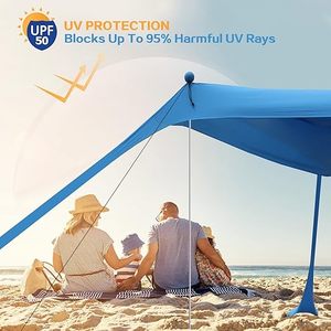 Tienda de playa de bajo precio <span class=keywords><strong>Camping</strong></span> Sun Shelter UPF50 + Toldo de playa de sombra al aire libre para viajes de <span class=keywords><strong>Camping</strong></span> Pesca Patio trasero Diversión o Picnics - Product Image 4