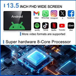 Nouvel écran rotatif de 13,5 pouces pour siège arrière de voiture Navihua, Android 11, publicité taxi, WIFI, Mirror Link, moniteur d'appui-tête USB - Product Image 5