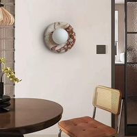 Lampe murale en marbre minimaliste postmoderne BGST pour salon, chambre, couloir, éclairage LED créatif, mur de fond, chevet