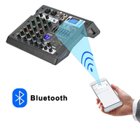 EIF AF-TD6 mélangeur de son EQ 6 canaux 7 bandes 99 effets DSP Bluetooth USB Play Record Console de mixage pour DJ Studio karaoké