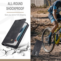 Dompet Bisnis Retro Multi-Fungsi untuk iPhone 15/14/13/12/11 Pro Max Logo Kustom Flip Pouch Kulit PU Dengan Slot Kartu