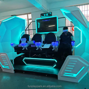 Zhengzhou 4 places <span class=keywords><strong>VR</strong></span> simulateur chaise équipement de parc d'attractions intérieur <span class=keywords><strong>360</strong></span> sièges d'hélicoptère bonbons vente jeux d'arcade fibre de verre - Product Image 4