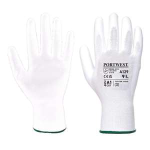 PORTWEST - A129WHRS Guante de Palma blanco de poliuretano-cartón completo (480 pares)-GUANTES EAN 5036108262854 - Product Image 1
