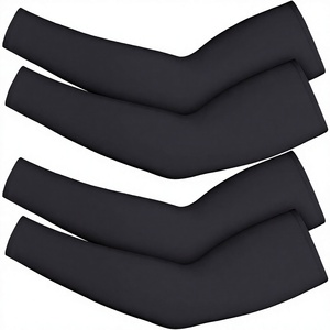 High Quality Unisex <b>Arm</b> <b>Sleeves</b> Front Custom Logo Elastic Breathable Water Resistant Anti-UV Heat <b>Protection</b> Short Length - Product Image 3