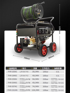 350bar 45lpm Offre Spéciale huile de cuisine enlever nettoyant Gaoline alimenté égout plongeur <span class=keywords><strong>vidange</strong></span> nettoyage eau froide haute pression laveuse - Product Image 5