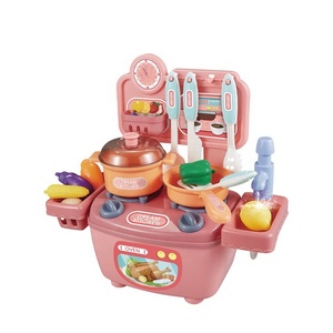Mini stoviglie valigia <span class=keywords><strong>cucina</strong></span> bambini finta gioca giocattolo con lavandino Juguetes De Cocinas Para Ninas/Ninos Kinder spielt2g - Product Image 1