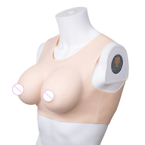 High Quality Factory Silicone <strong>Breast</strong> Form Vest Crossdressing Fake <strong>Breasts</strong> Artificial Boobs <strong>Plate</strong> for Man to Woman - Product Image 1
