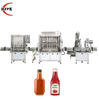 Ligne de production HZPK automatique pour le lavage, le remplissage et le bouchage de bouteilles en plastique et en verre pour sauces, confitures, assaisonnements et ketchup
