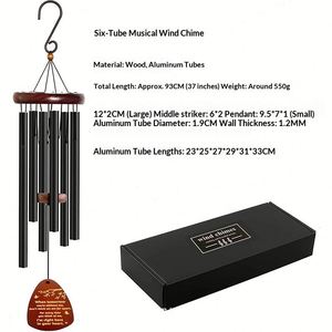 Service Personnalisé Disponible Nouvelle Carillon Musicale Commémorative en Aluminium avec Tubes Métalliques, Cadeau Suspendu avec Boîte Colorée - Product Image 2