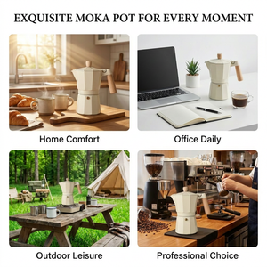 Kingze Classic 150ml 300ml Aluminio Moka Pot Portable Business Espresso <span class=keywords><strong>Cafetera</strong></span> para el hogar Oficina Estufa Mocha Maker - Product Image 6