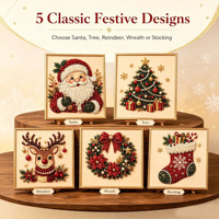 Kit de peinture perlée 5D DIY LS encadré 20x20cm, peinture de Noël, perles blanches, perceuse spéciale, artisanat fait main pour enfants et débutants